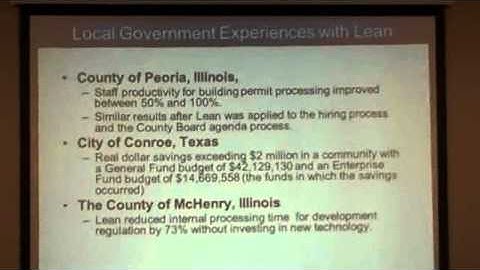 Gulf Shores, Ala. Value Stream Mapping Training