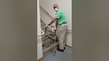 Stair climbing using walker
