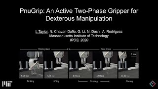 IROS 2020 - PnuGrip: An Active Two-Phase Gripper for Dexterous Manipulation