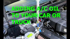 Adding A/C  Compressor refrigerant oil to your Car OR Truck! How to? 