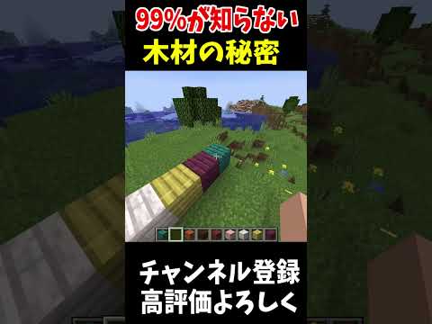 99％が知らない木材に隠された秘密!!#Minecraft #アップデート #裏技