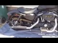 Harley Iron 883 - comparison of stock pipes to Vance and Hines Twin Slash slip-on mufflers