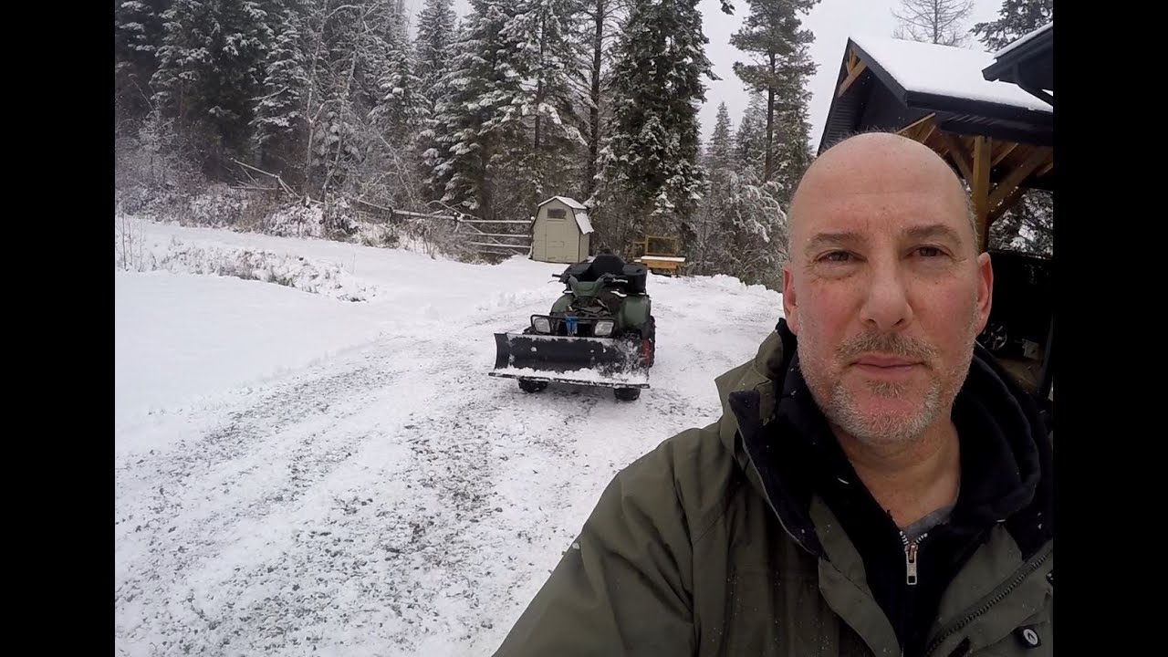 How to plow snow on a Gravel Driveway with an ATV/Quad graveldriveway maintenancewithmike