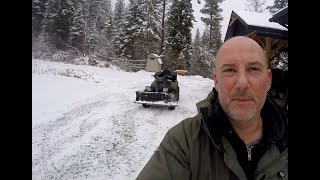 How To Plow Snow On A Gravel Driveway With An Atvquad