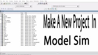 How to add a new project in ModelSim!