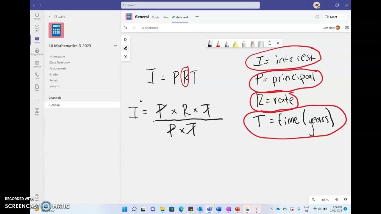 Rearranging the simple interest formula youtube