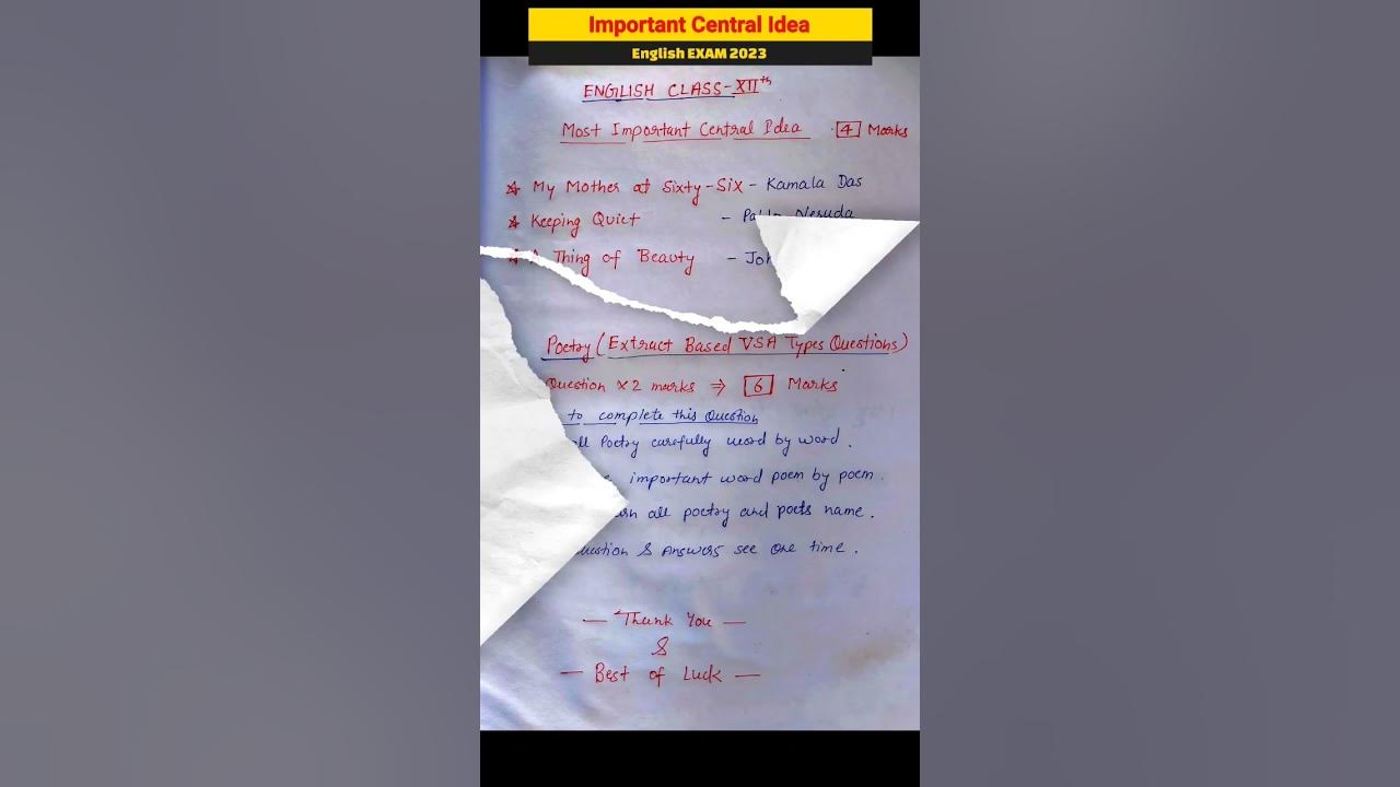 most-important-central-idea-of-english-class-12-unseen-poetry-youtube