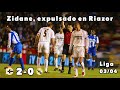 Zidane, expulsado en Riazor | Djalminha disfruta ante el R. Madrid | El Dépor gana a los galácticos