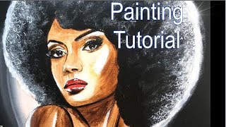 paint painting acrylic woman african tutorial