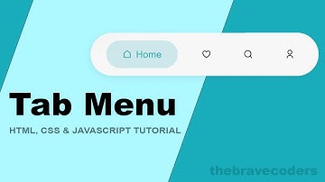 Tab Bar Menu ( Tab Menu Navigation ) with Smooth animation | HTML, CSS and JavaScript Tutorial