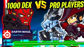 1000 Dex Darth Maul vs 2 Brawlhalla PROS (5800 ELO), Who WINS!? screenshot 4