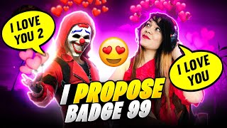 Proposing Badge99 i don't know what is happened? || Garena Free Fire || Bindass Laila || Badge99