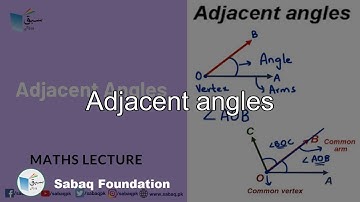 Adjacent angles, Math Lecture | Sabaq.pk