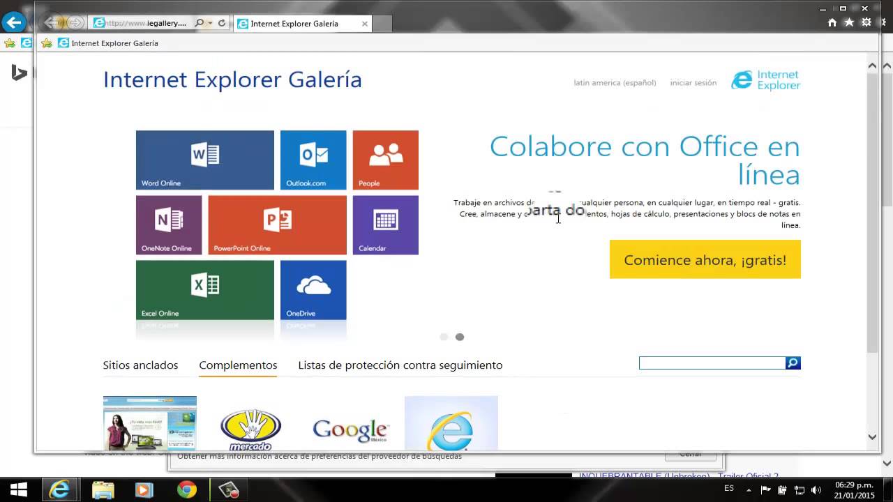 como configurar internet explorer en windows 7