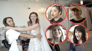 VLOG SQUAD GIRLS PICK OUT HER WEDDING DRESS!!