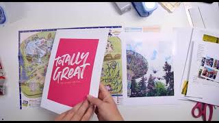 Hybrid Scrapbooking Process Video: August Stories by the Month Digital Kit