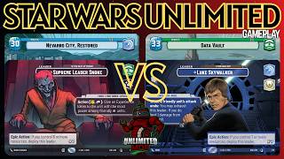 Supreme Leader Snoke vs Luke Skywalker - Star Wars Unlimited Gameplay - BO3