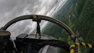 Graham's BAC Strikemaster low level flight through the LFA7 Mach Loop with Aero Legends