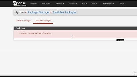 Fix pfSense Package Installation Error - Unable to Retrieve Package