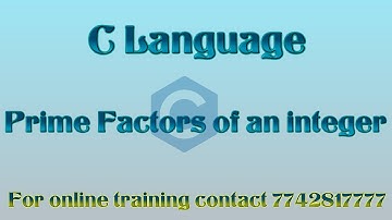 program to print prime factors of an integer in c language in hindi