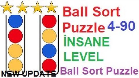 Ball Sort Puzzle İnsane Level 90(4-90) New Update!!