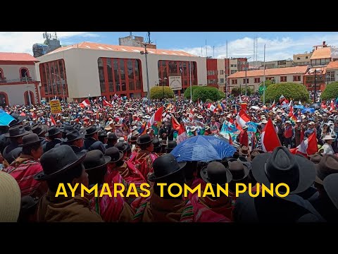 Miles de aymaras llegan a Puno para reiniciar paro indefinido y exigir la renuncia de Dina Boluarte