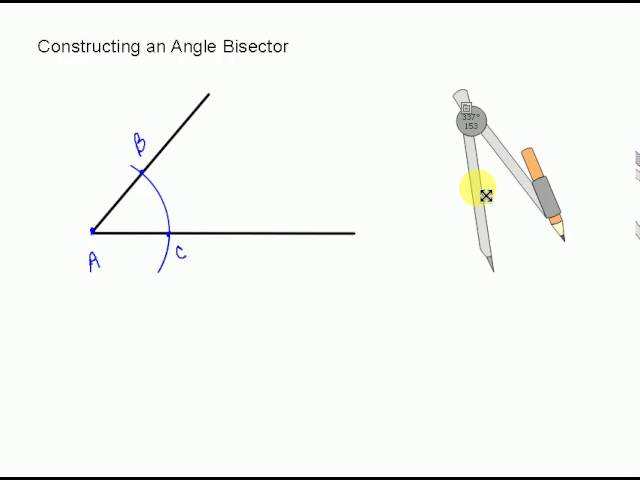 How to construct an angle bisector of a given angle 