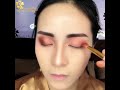 Hướng dẫn makeup tông Hồng Đất và vẽ lông mày phẩy sợi Ngang Thái