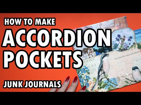 How to Make ACCORDION POCKETS for Junk Journals | Upcycle Junk Mail Envelopes | Example | Tutorial
