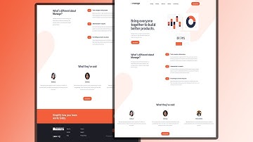 How To Make Complete Responsive Website Using HTML CSS & JS | Manage Landing page | Hussain Coders