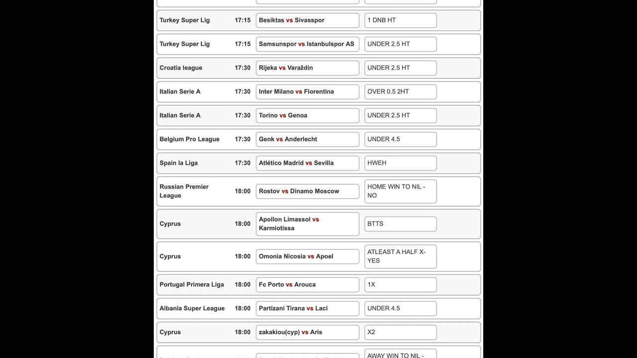 FREE WEEKEND PREDICTION 