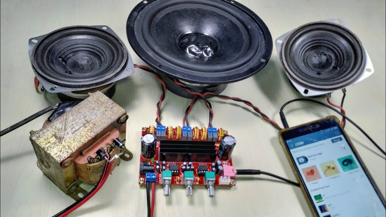 Merakit Power Amplifier Speaker Aktif Class D TPA3116D2 YouTube