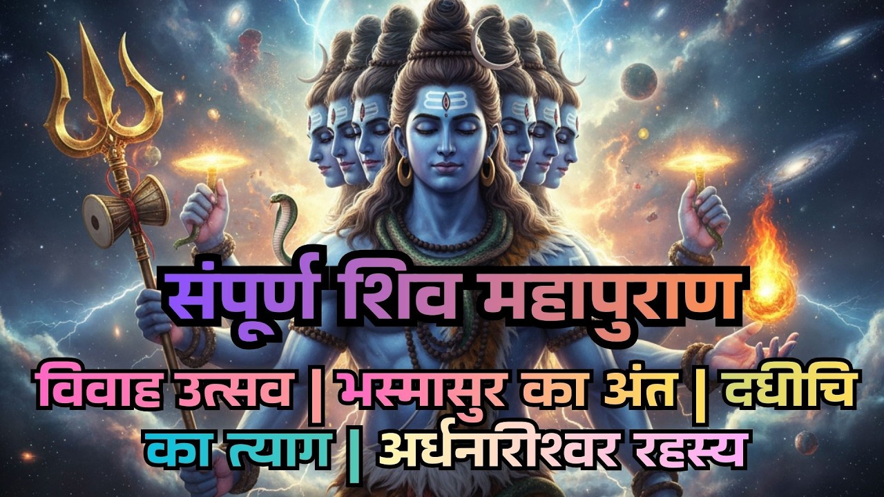 शिव महापुराण महा-गाथा: शिव-पार्वती विवाह, भस्मासुर वध, ऋषि दधीचि का त्याग और अर्धनारीश्वर का रहस्य