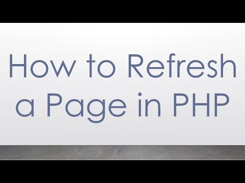 How to Refresh a Page in PHP