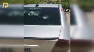 Molotoflu saldırı sonrası ilçe başkanının kardeşinin aracı tarandı