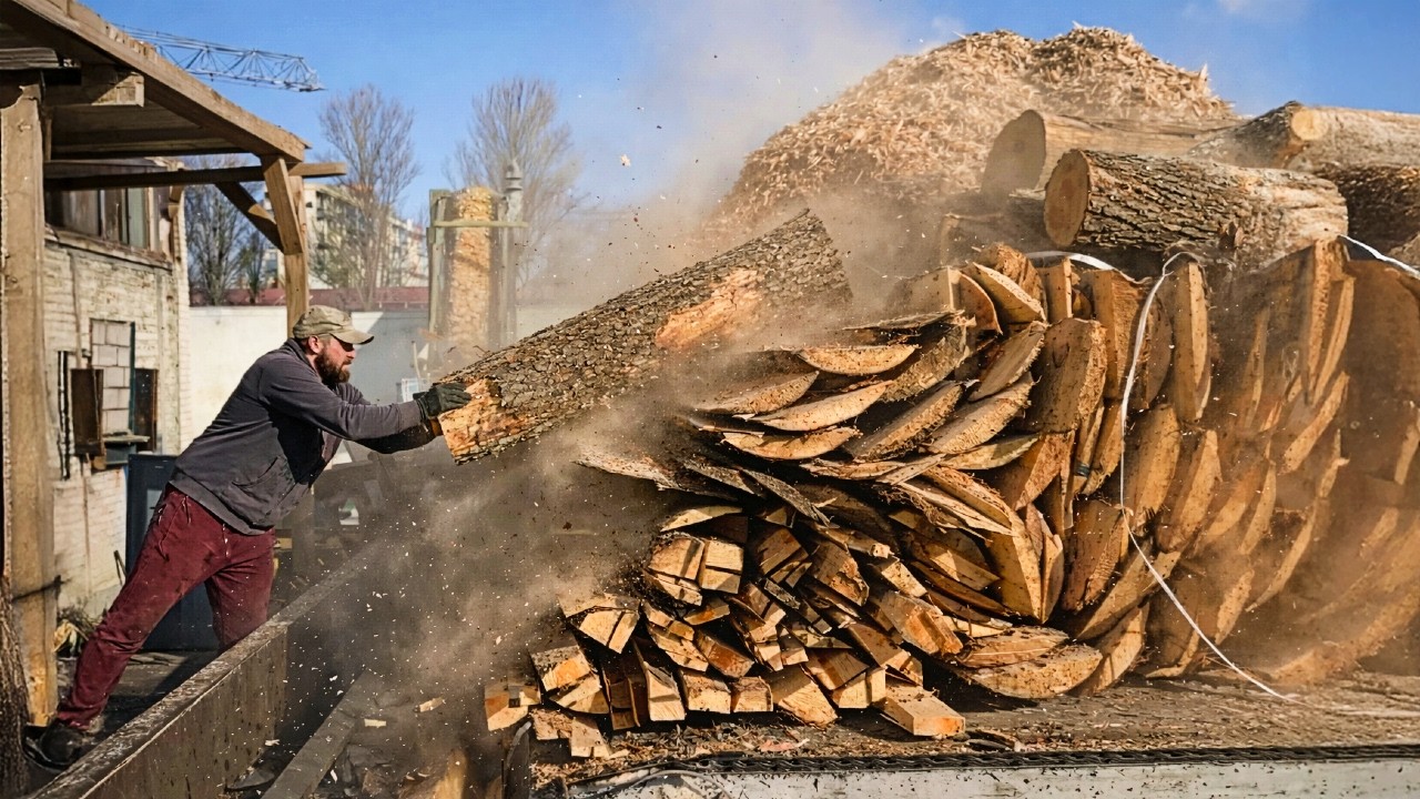 The Most Satisfying Wood Destruction You’ll Ever See