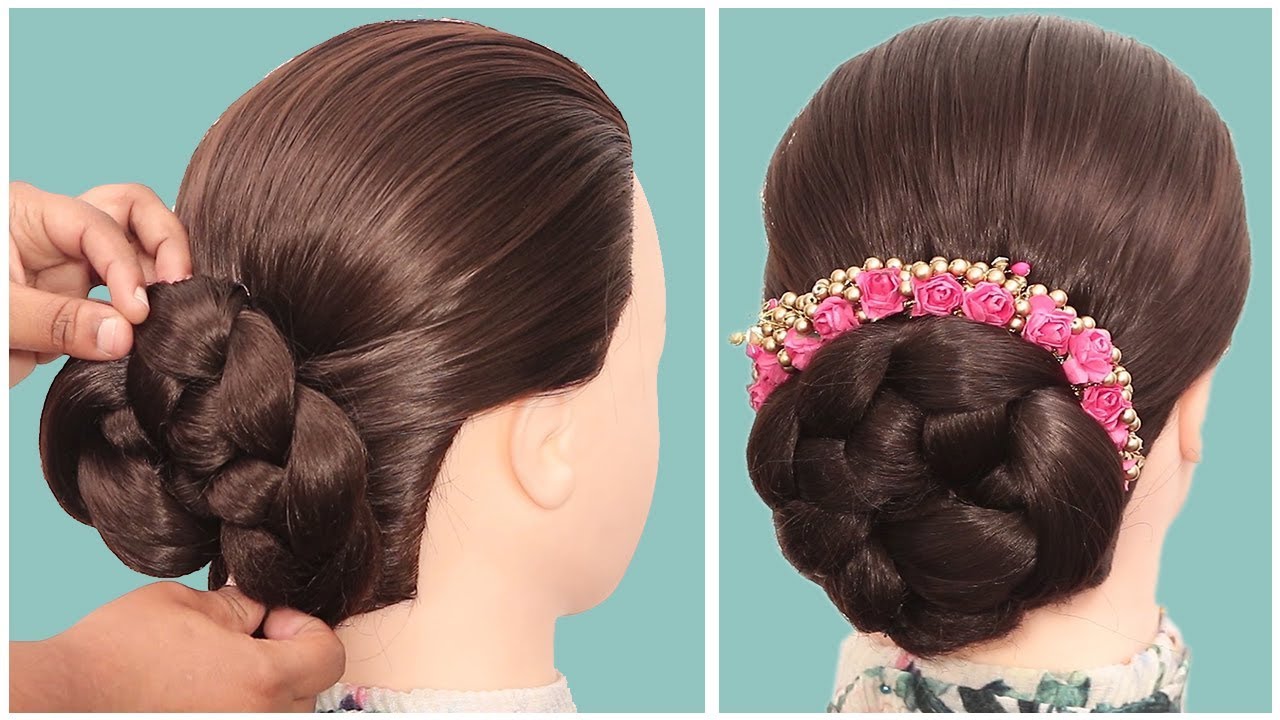 bun hairstyle for wedding function