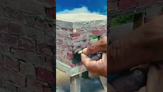 Building a T-Shaped Two-Story House with Mini Bricks! 🧱🏡 #diy