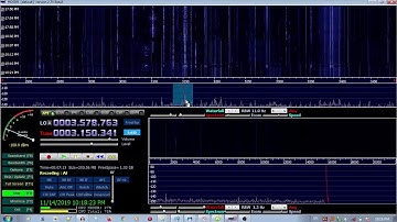 100M band on a 5m cooper wire antenna (RTL-SDR direct sampling)