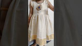 kids traditional frock #embroidery #peacock #feather #design #aariwork #viral #shorts