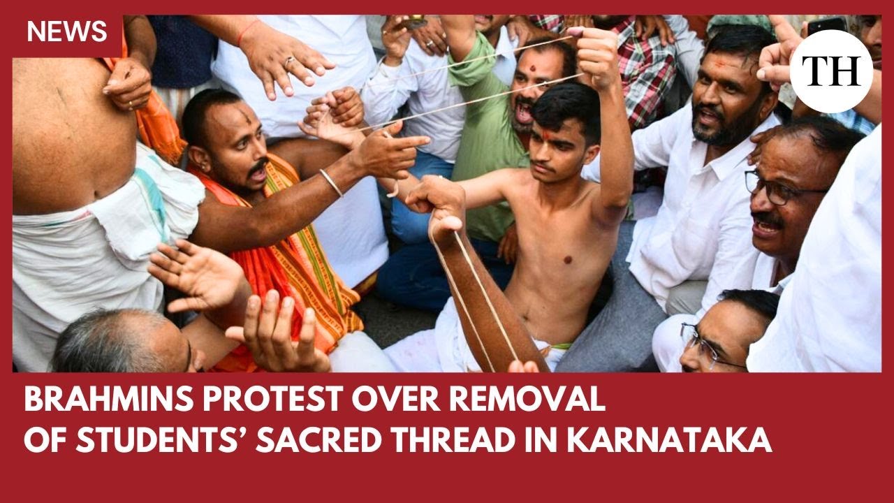 Brahmin community protests in Kalaburagi over removal of students’ sacred thread at NEET exam centre