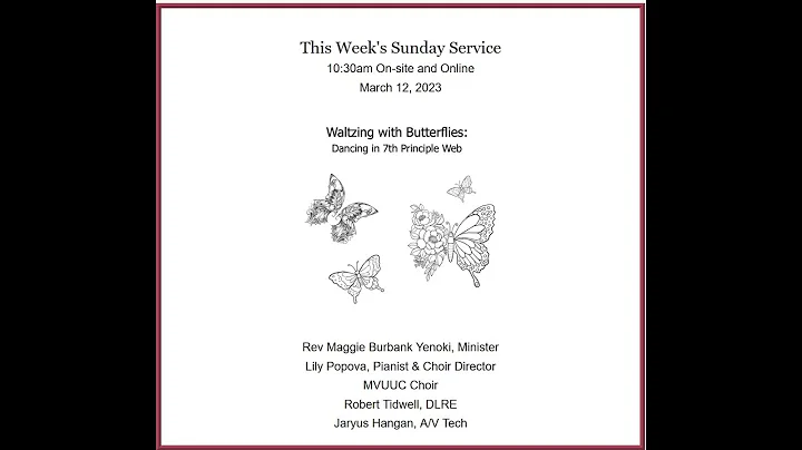 March 12, 2023: Waltzing with Butterflies