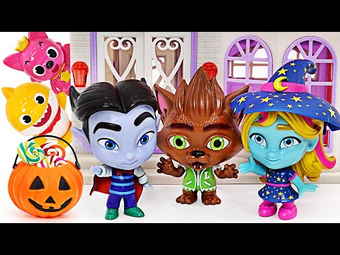 Give me <strong>candy</strong>! Let&amp;#<strong>39</strong>;s have a Halloween party with Baby Shark and Pinkfong! | PinkyPopTOY