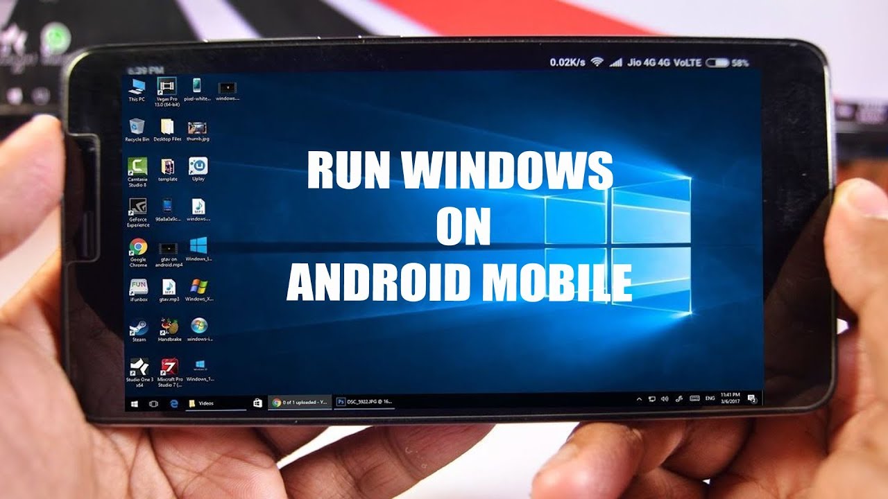 Run Windows 10 / 8 / 8.1 / 7 / XP on Any Android Phone - YouTube