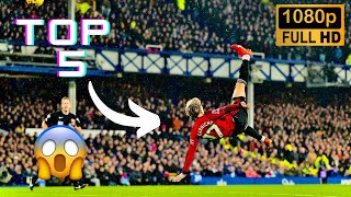 Unforgettable Elevation⚽️:Top 5 Bicycle Kick Goals in Football History!🤯😱‼️