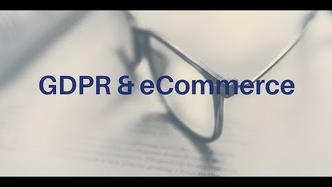 GDPR & eCommerce webinar