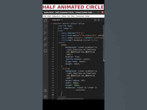 Half Animated Circle | HTML CSS #cssanimation - YouTube