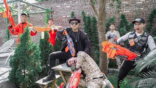 LTT Nerf War : Captain SEAL X Warriors Nerf Guns Blue Police Fight Crime Group Dr Ken Crazy