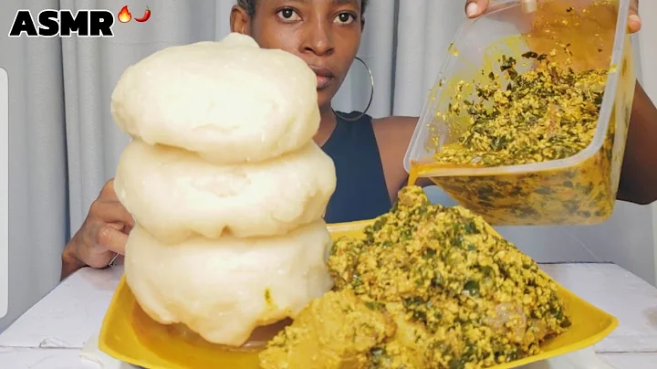 ASMR EGUSI SOUP AND FUFU MUKBANG |MOST DELICIOUS NIGERIAN FOOD MUKBANG |AFRICAN MUKBANG |EATING FUFU