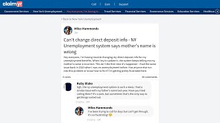 NYSDOL Unemployment How to Fix Direct Deposit Mothers Name Error